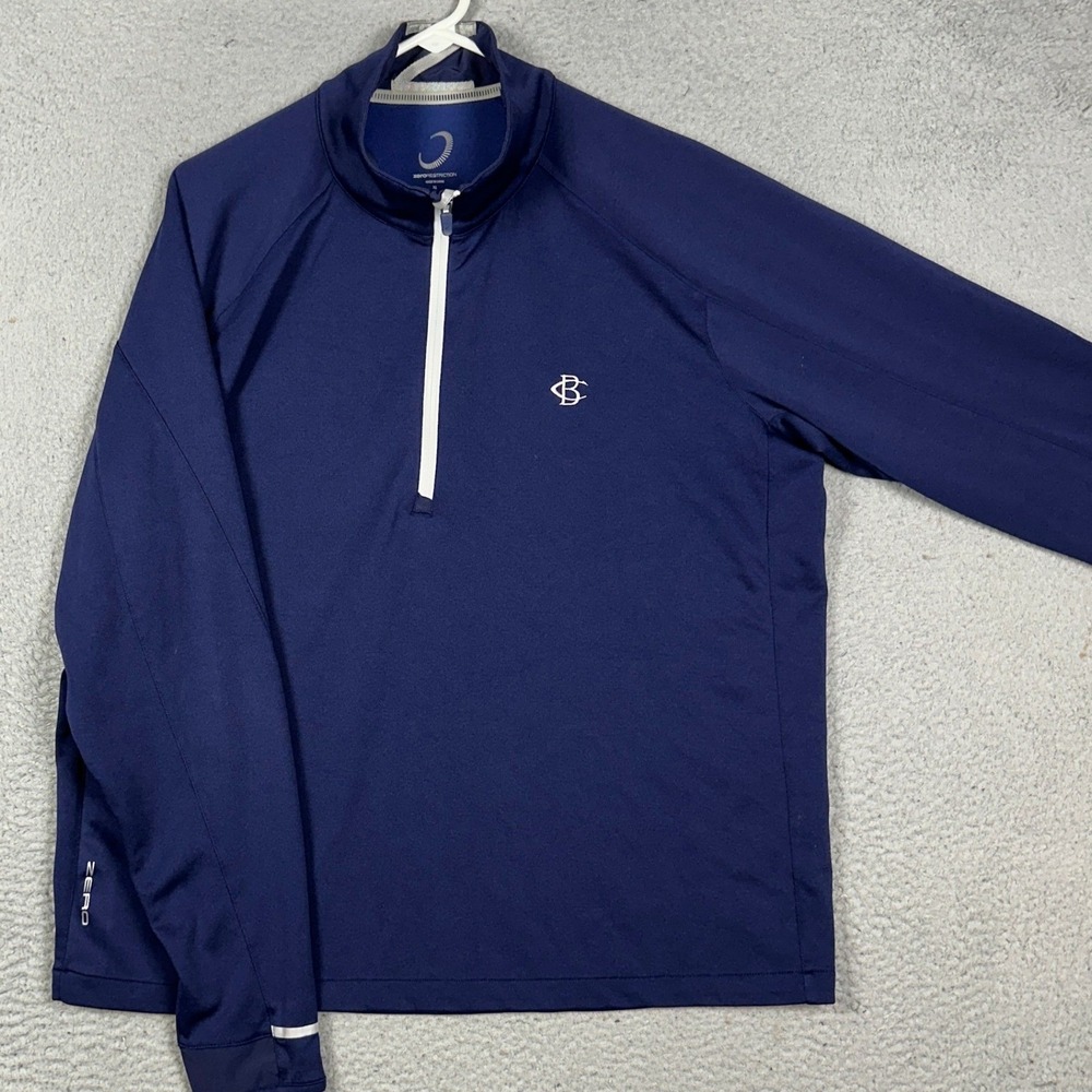 Zero Restriction Sweatshirt Mens XL Blue Golf Quarter Zip Pullover Performance